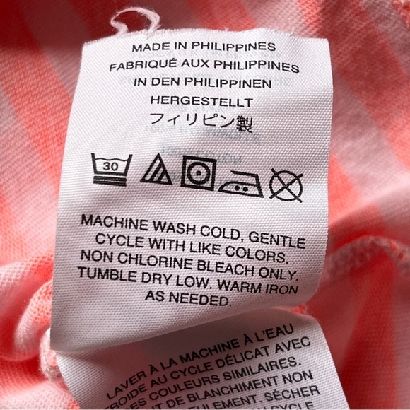 Crewcuts J. Crew Kids Orange White Striped Light Knit Turtleneck Shirt Top  Sz 2 - Picture 6 of 10